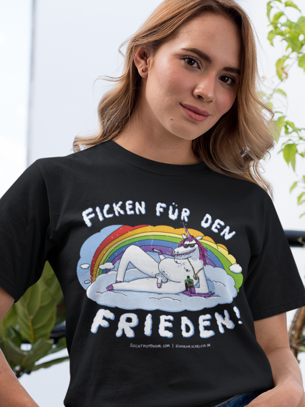 Suchtpotenzial "Ficken für den Frieden" Damen T-Shirt